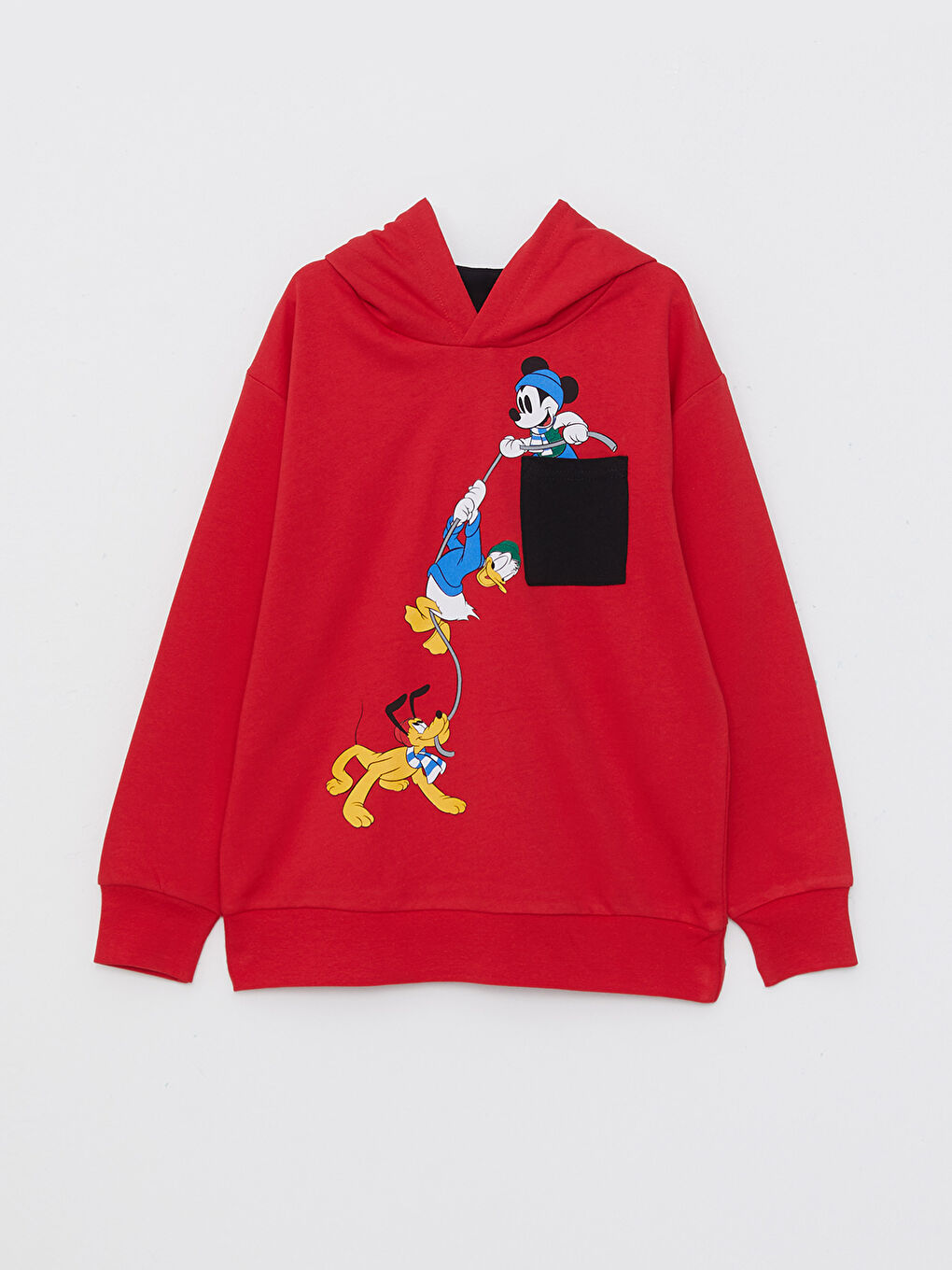 LCW Kids Hooded Mickey Mouse Printed Long Sleeve Boys' Sweatshirt -W25675Z4-HMW