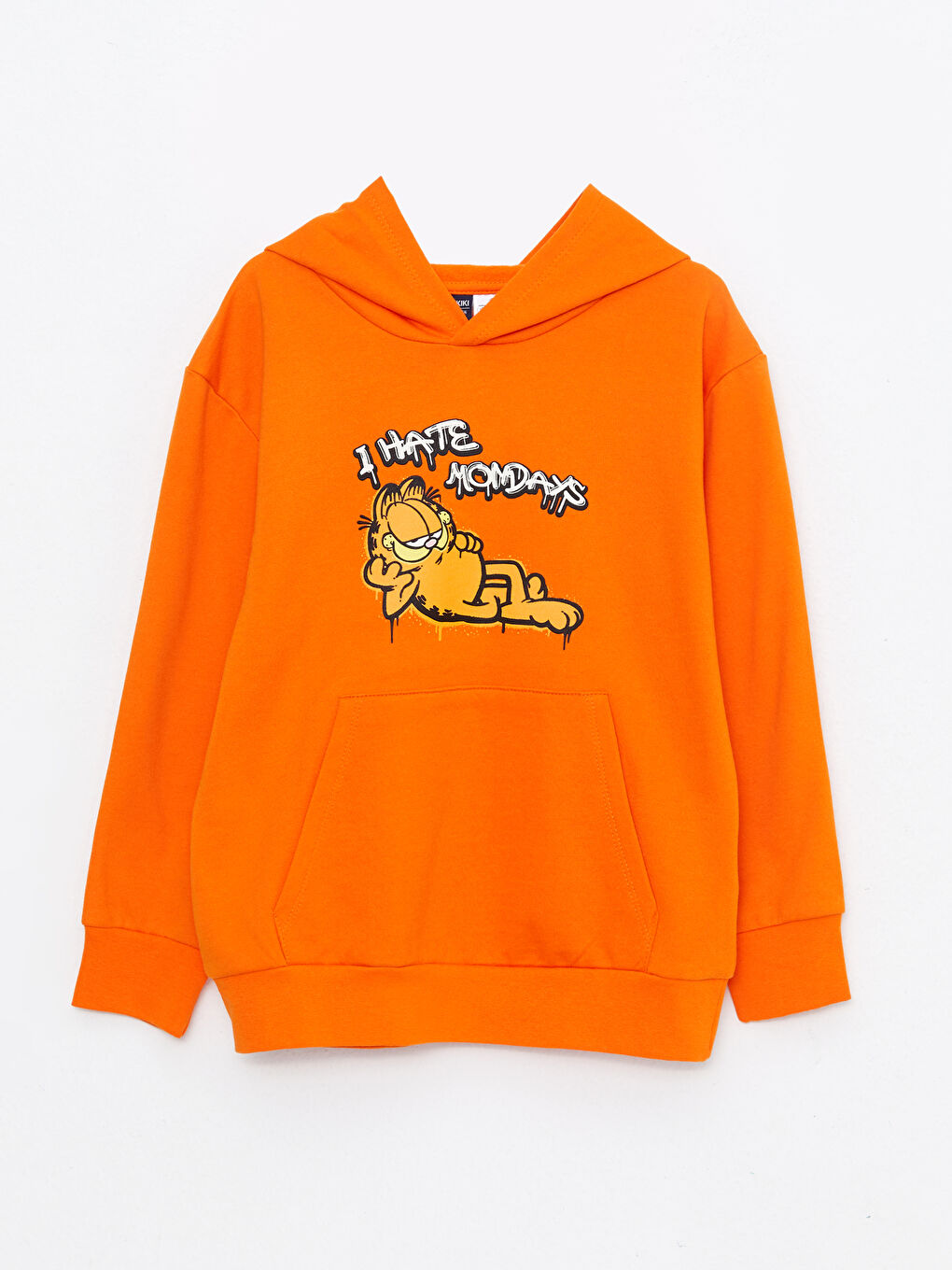 Hooded Garfield Printed Long Sleeve Boys Sweatshirt