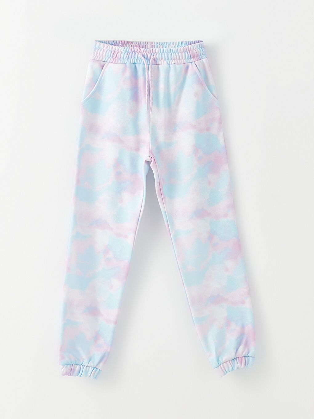 LCW Kids Elastic Waist Batik Patterned Girl Jogger Sweatpants -W25735Z4-F9C