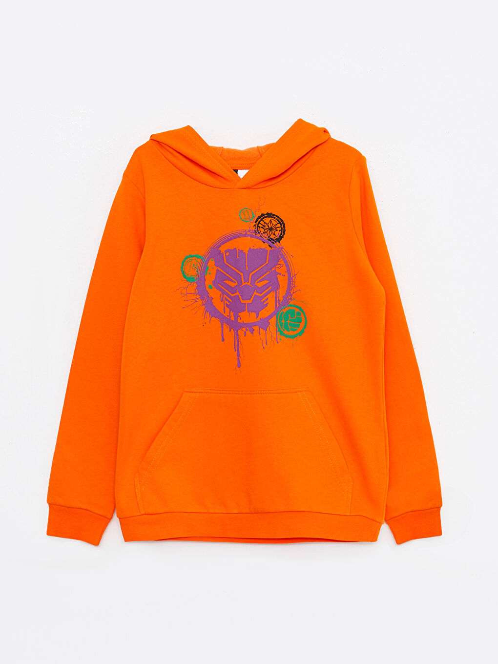 LCW Kids Hooded Avengers Printed Long Sleeve Boy Sweatshirt -W25754Z4-GNN