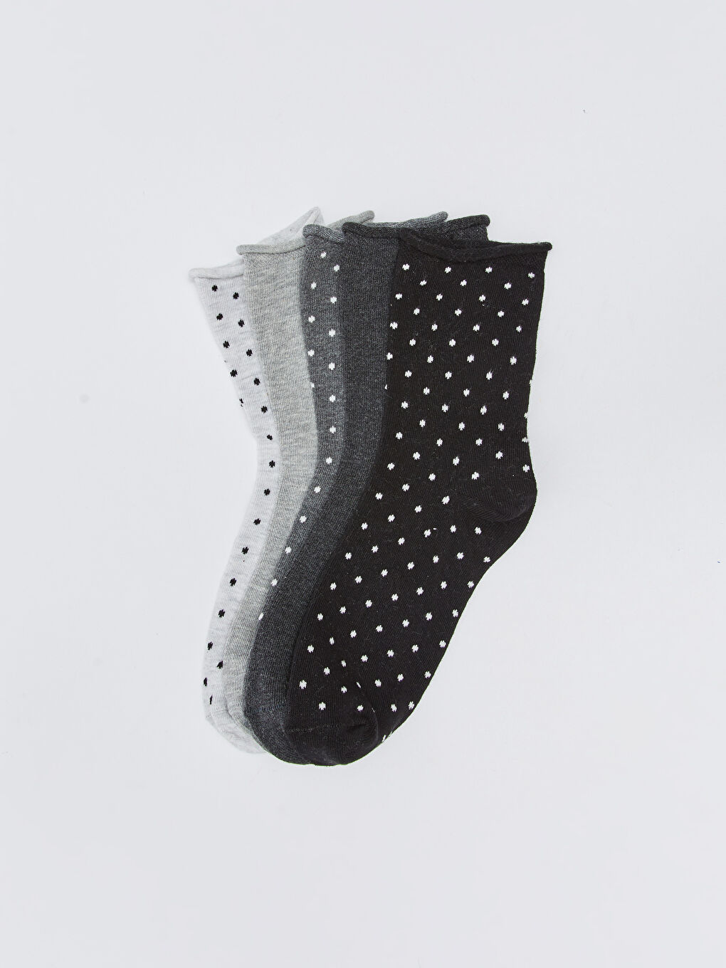 Gri Desenli Kadın Soket Çorap 5'li