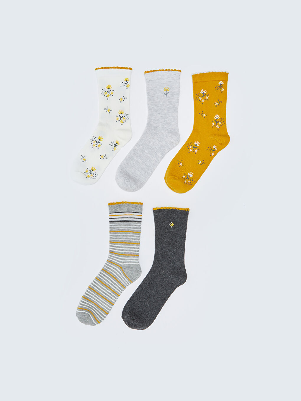 Patterned Women's Ankle Socks 5 Pack-1