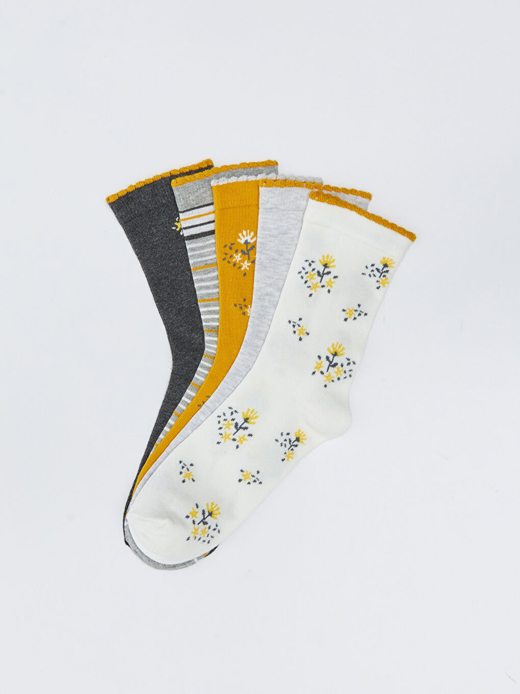 Patterned Women's Ankle Socks 5 Pack