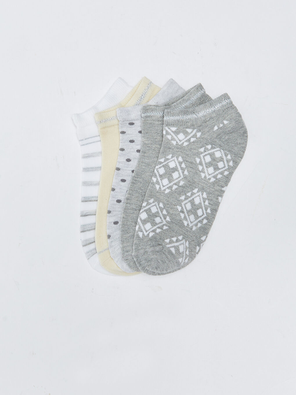 Patterned Women's Trainer Socks 5 Pack