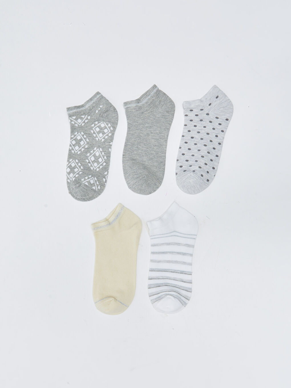 Patterned Women's Trainer Socks 5 Pack-1