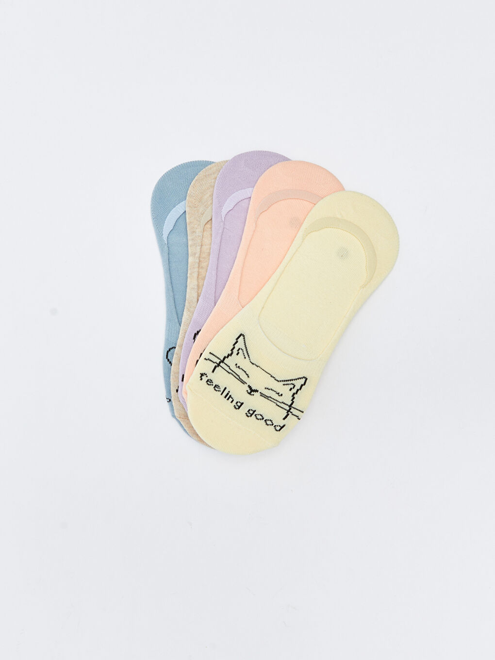 LCW DREAM Gemusterte Unsichtbare Socken für Damen 5er-Pack -W25810Z8-J5G