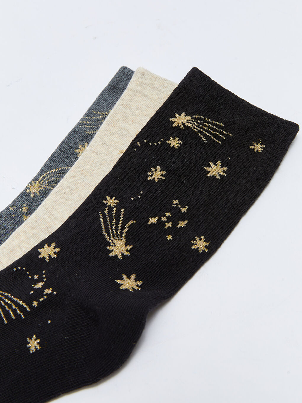 LCW DREAM Gemusterte Knöchelsocken für Damen 3er-Pack -W25818Z8-CVL