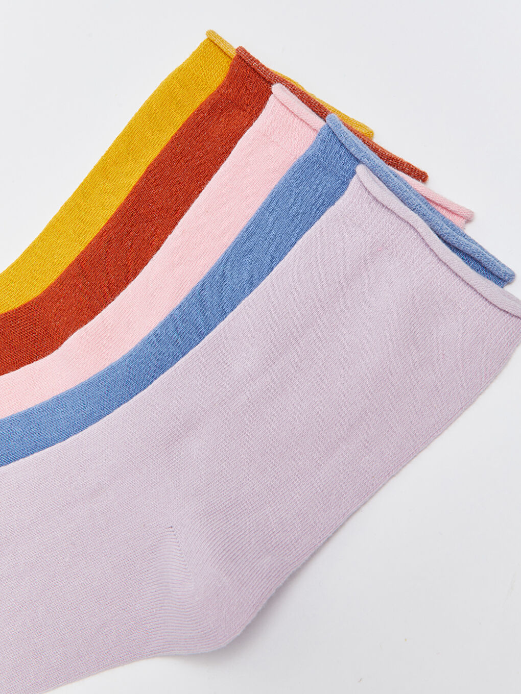 Женские однотонные носки до щиколотки, комплект из 5 штук-2