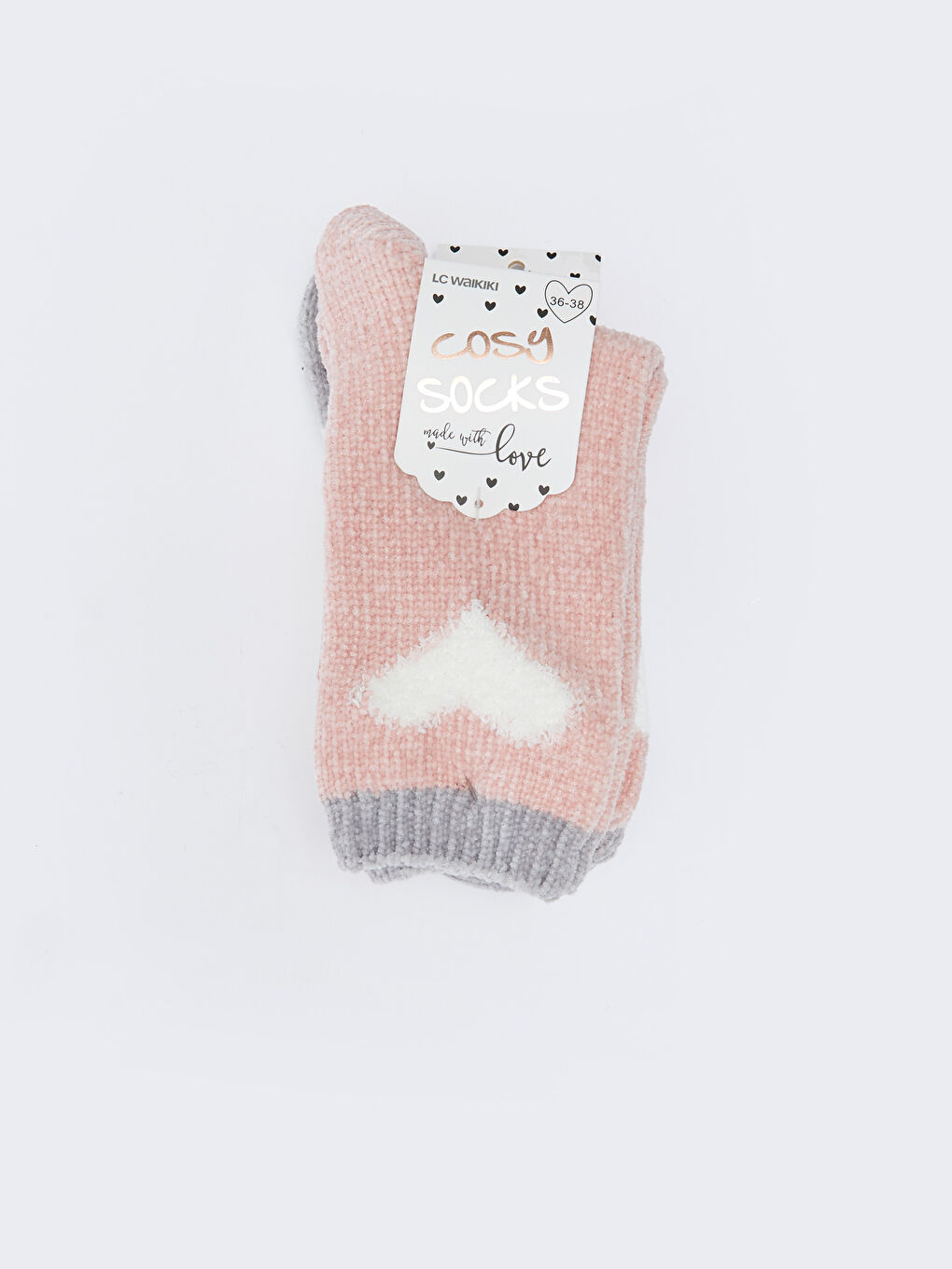 LCW DREAM Patterned Velvet Women's Home Socks 2-Pack -W25836Z8-J3N
