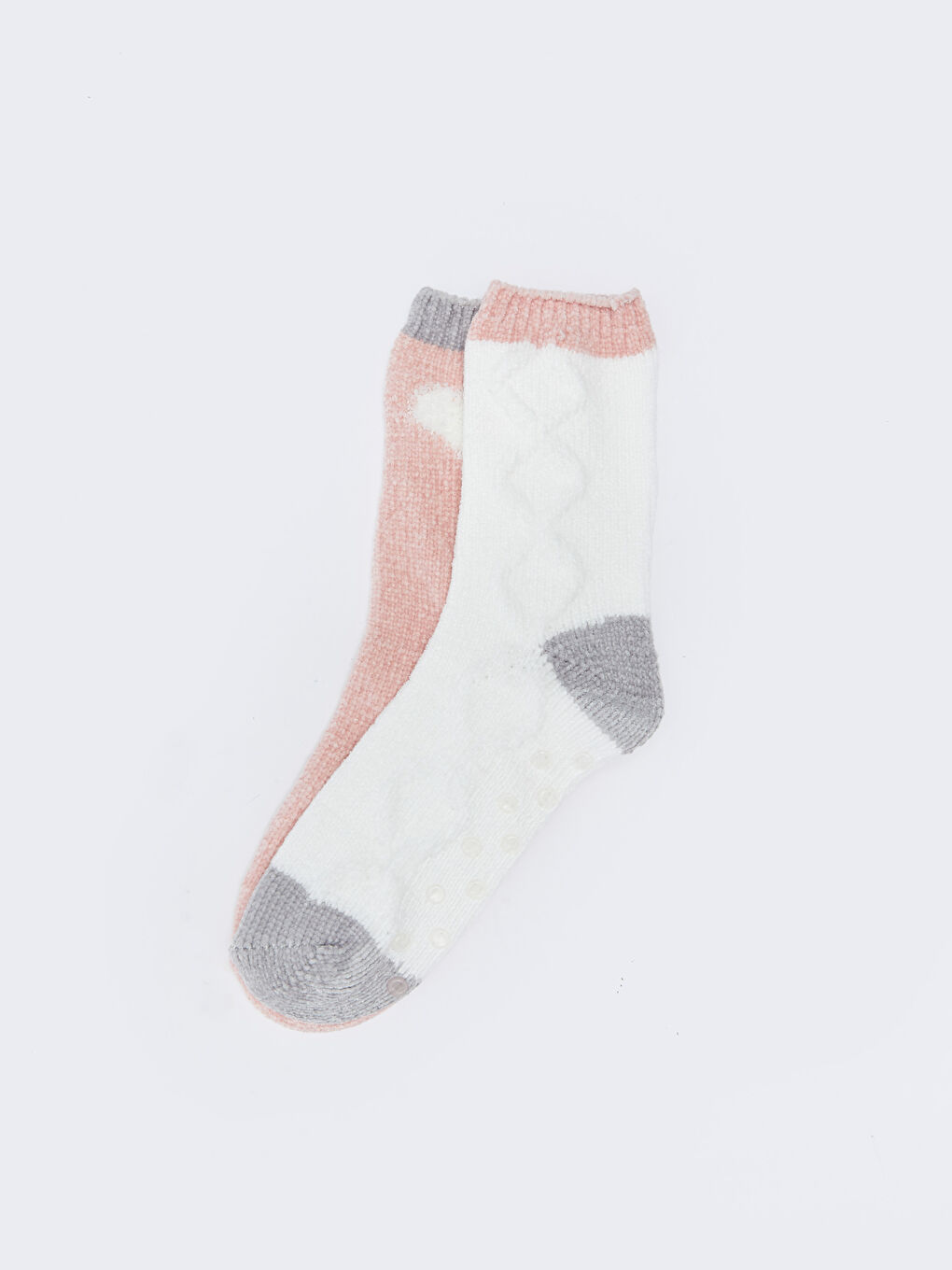 LCW DREAM Patterned Velvet Women's Home Socks 2-Pack -W25836Z8-J3N