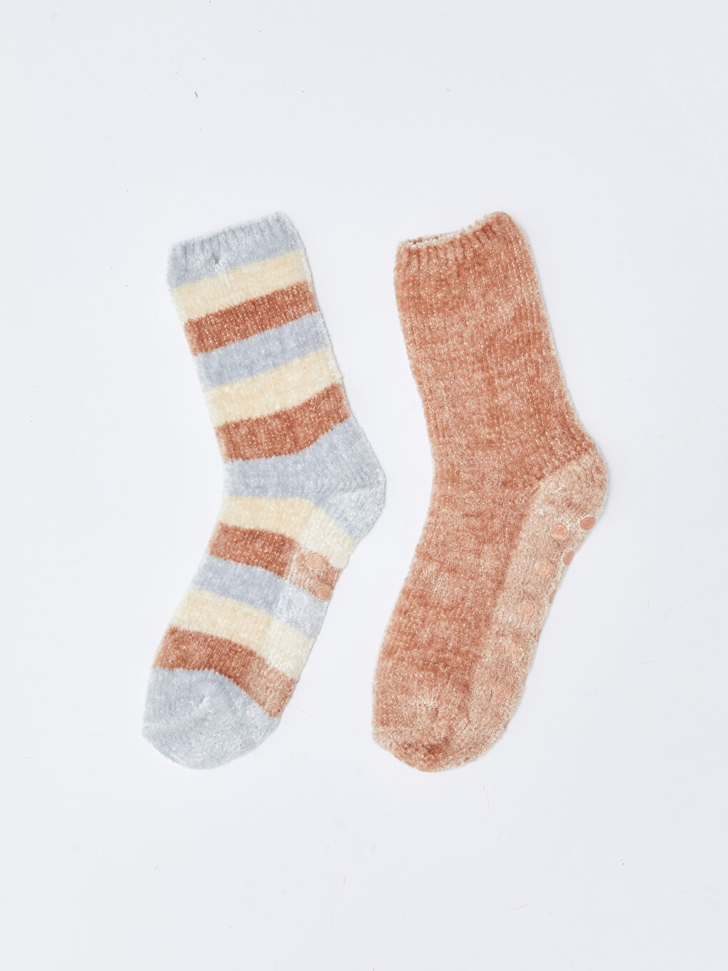 LCW DREAM Farbblock Samt Damen Homewear-Socken 2er-Pack -W25845Z8-J2E