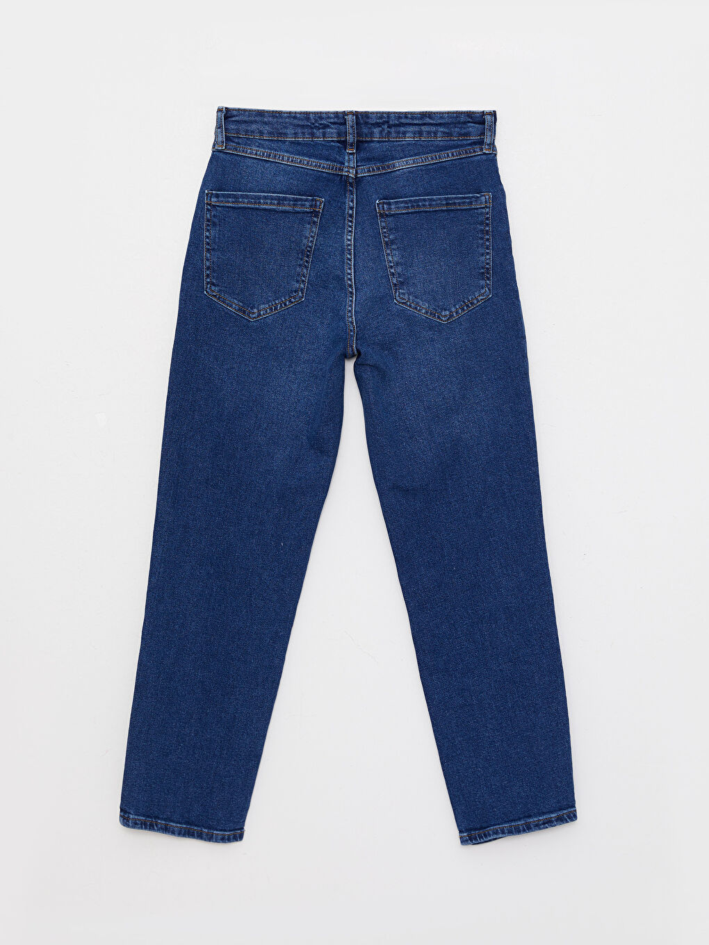 İndigo Slim Fit Düz Cep Detaylı Kadın Jean Pantolon-6