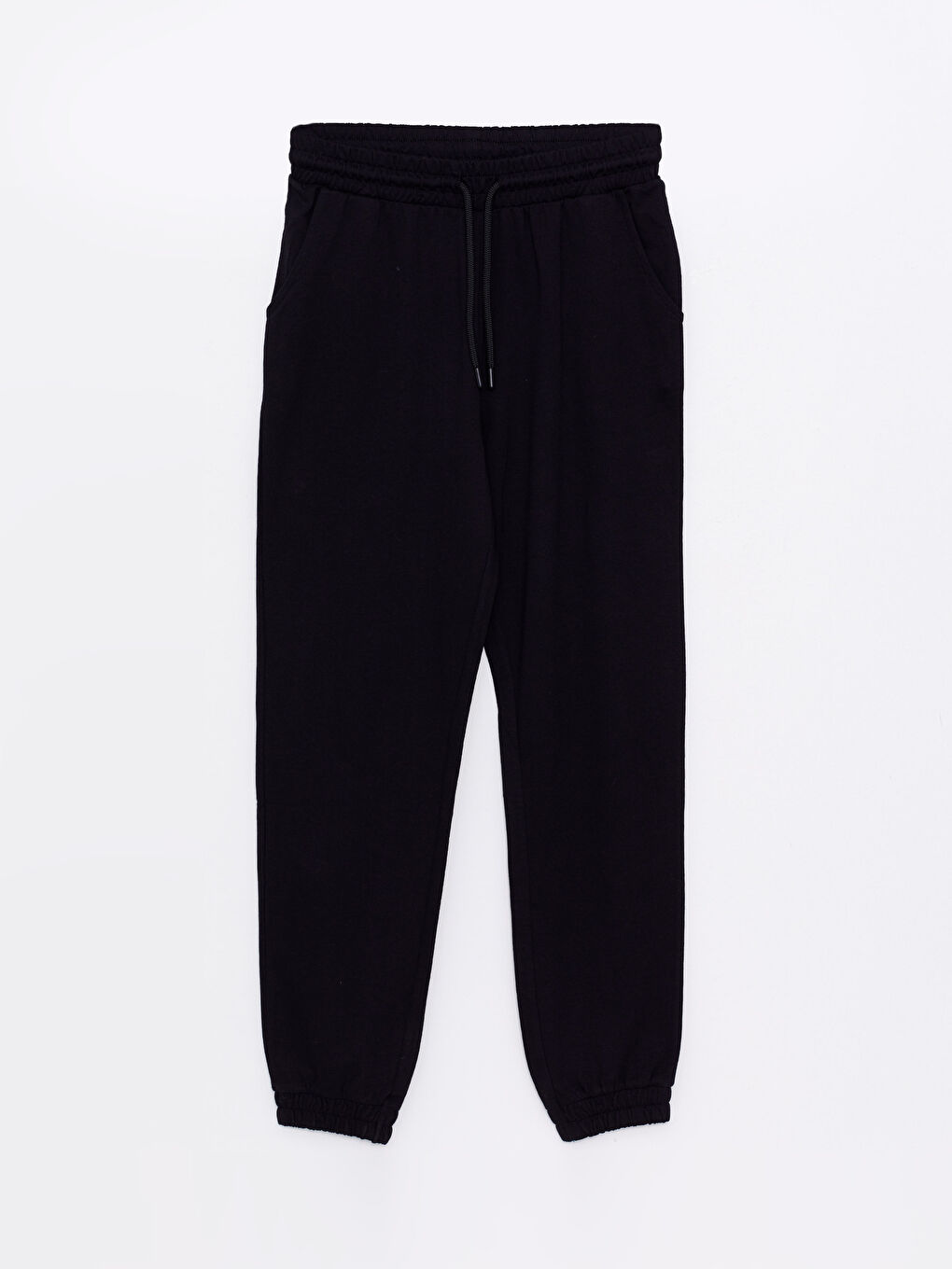 Women's Elasticated Waist Plain Jogger Sweatpants-3