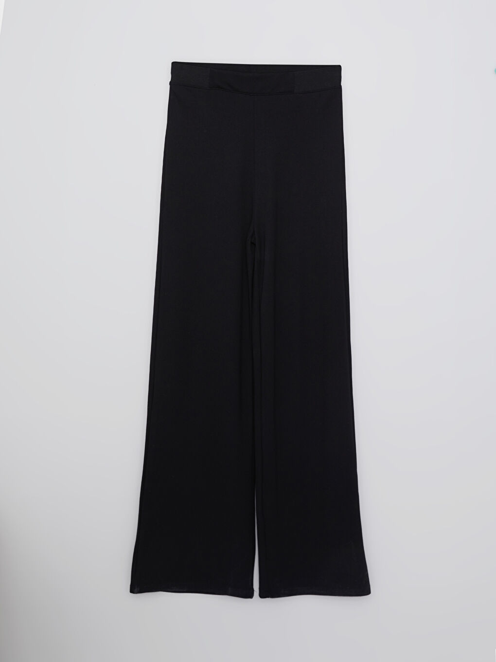 Siyah Kadın Beli Lastikli Düz Eşofman Altı-5