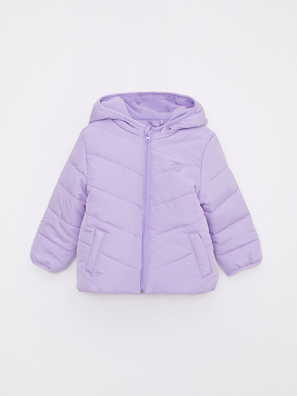 Hooded Long Sleeve Basic Baby Girl Coat