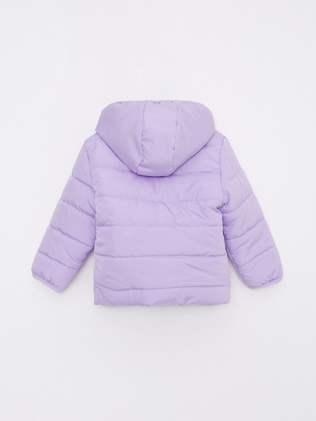 Hooded Long Sleeve Basic Baby Girl Coat-1