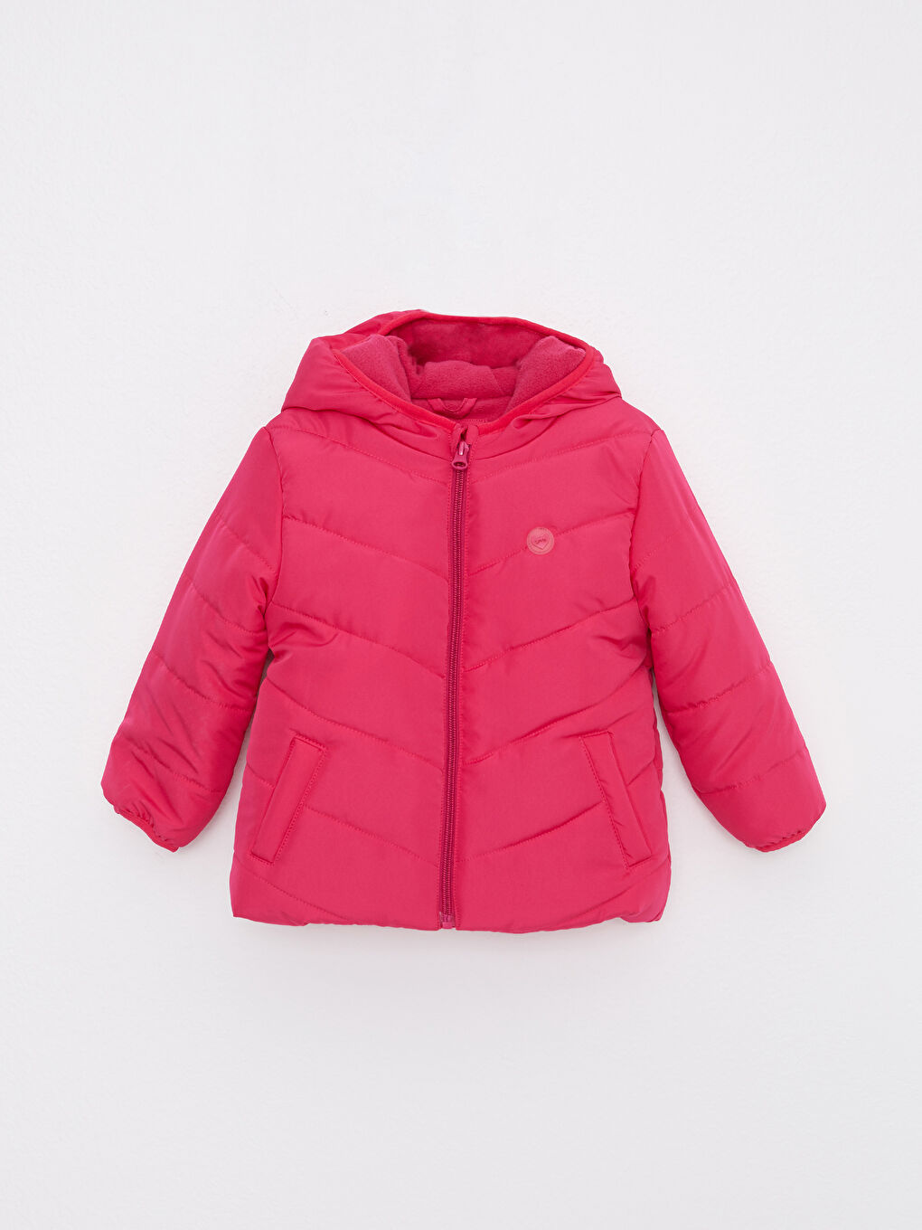 Hooded Long Sleeve Basic Baby Girl Coat