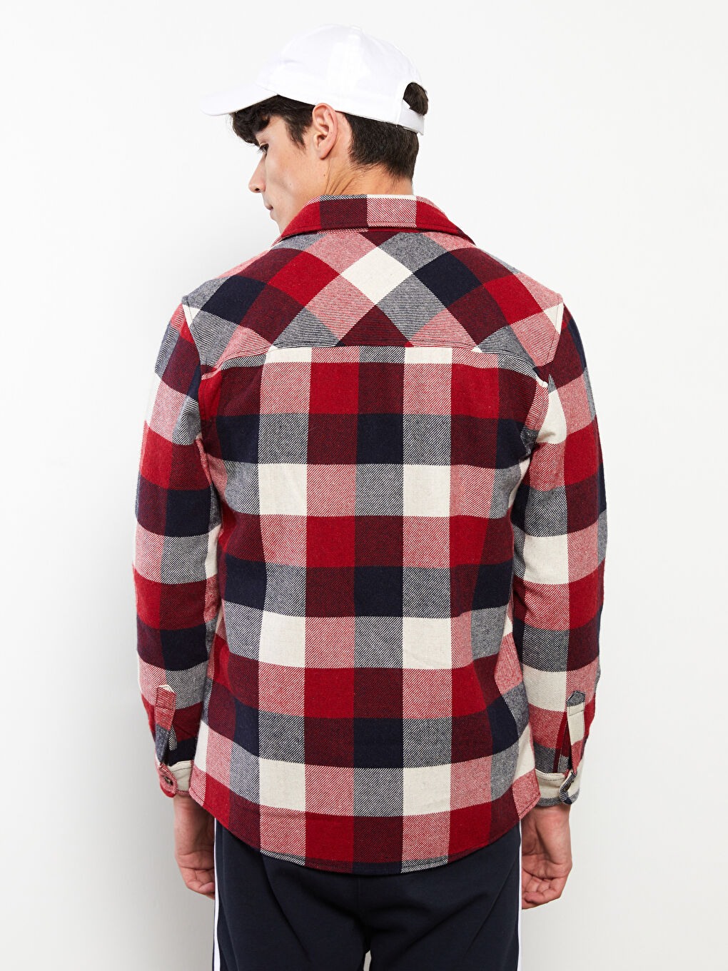 Kırmızı Regular Fit Uzun Kollu Ekose Erkek Oduncu Gömlek-3