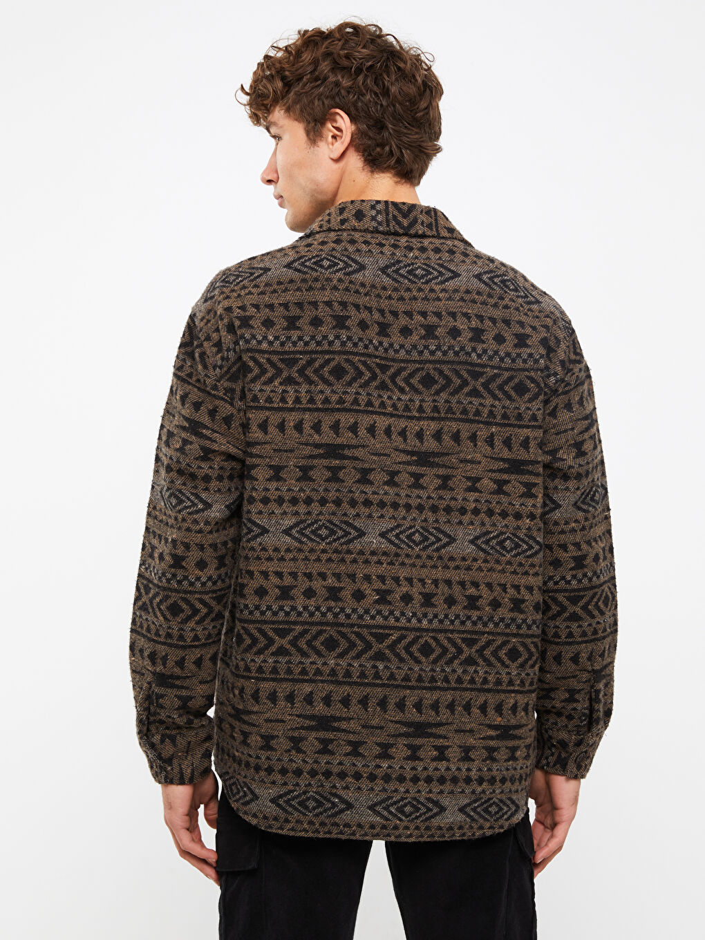 Comfortable Fit Long Sleeve Patterned Men's Lumberjack Shirt Jacket-4