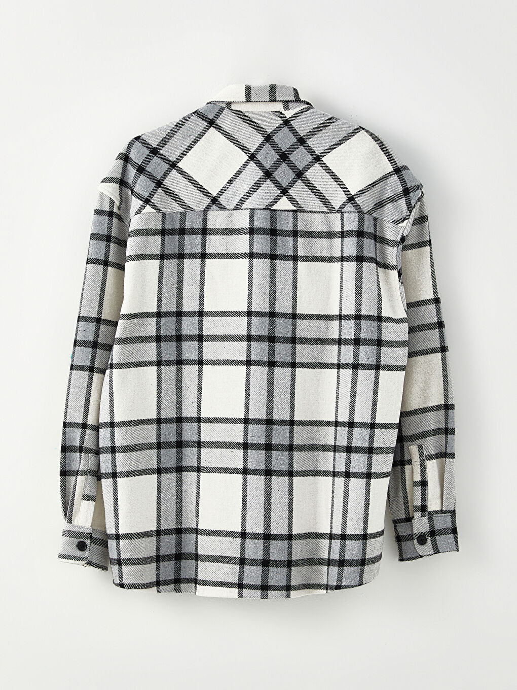 Relaxed Fit Long Sleeve Plaid Men's Flannel Shirt-6