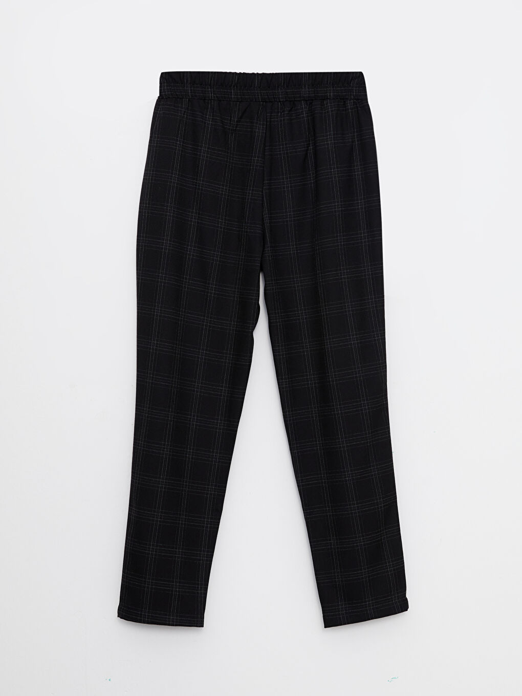 Carrot Fit Plaid Women's Trousers-6