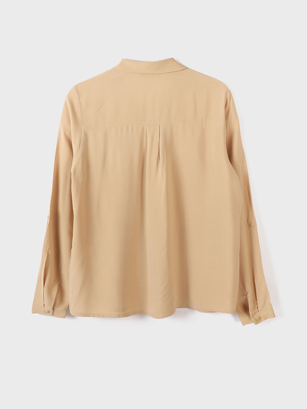 LCWAIKIKI Classic Shirt Collar Plain Long Sleeve Oversized Women's Blouse -W25967Z8-KNF