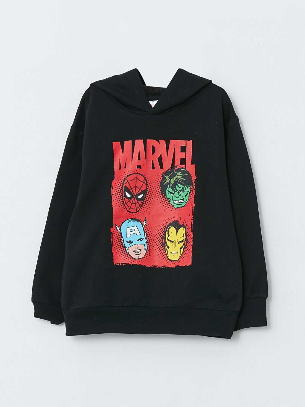 LCW Kids Hooded Marvel Printed Long Sleeve Boy Sweatshirt -W25981Z4-CVL