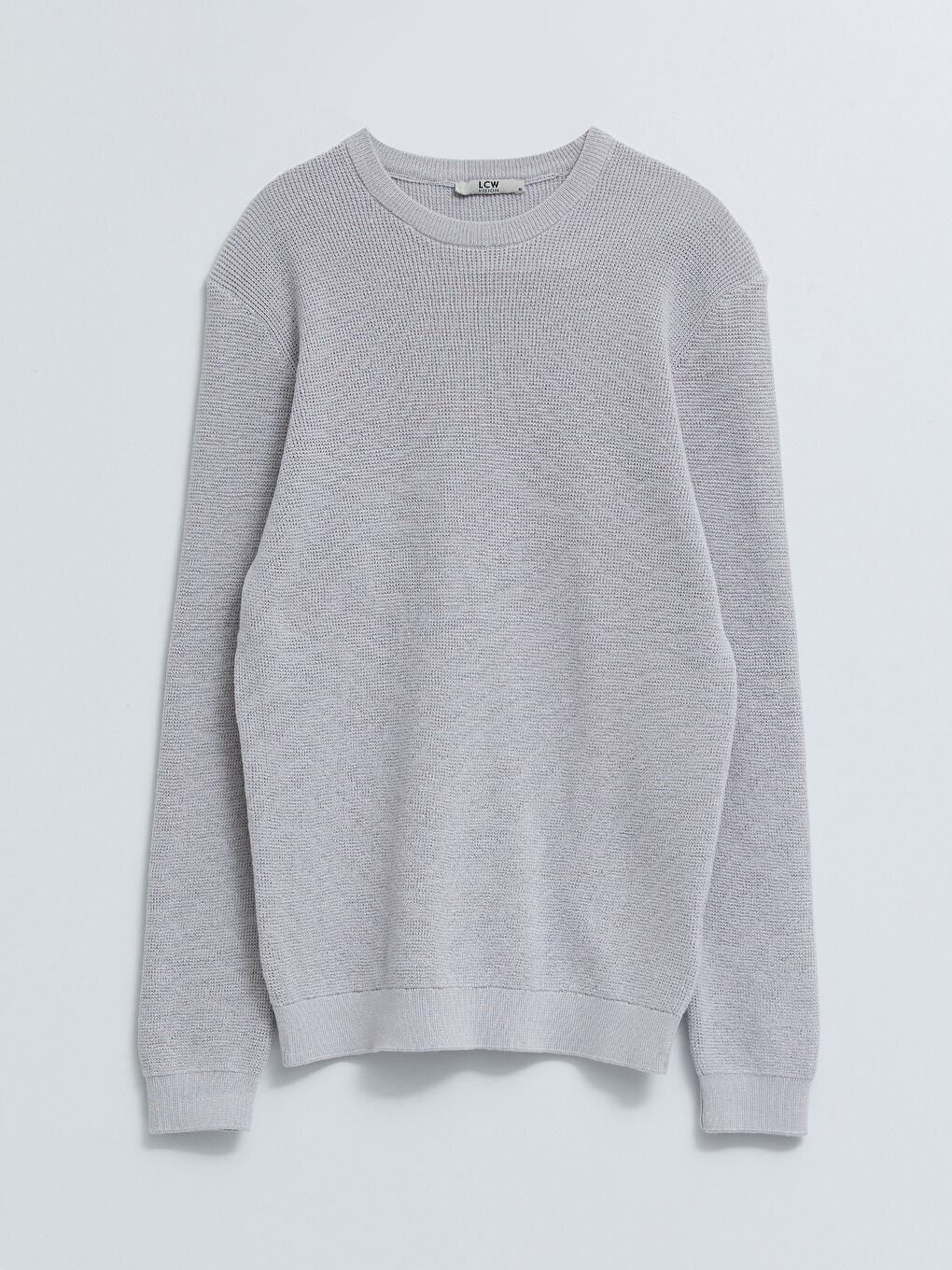 Gri Bisiklet Yaka Erkek Triko Kazak-4