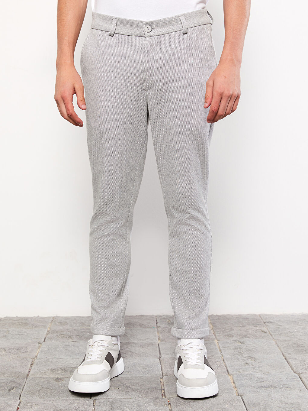 Gri Slim Fit Erkek Pantolon-3
