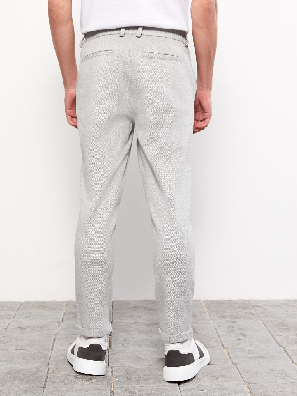 Gri Slim Fit Erkek Pantolon-4