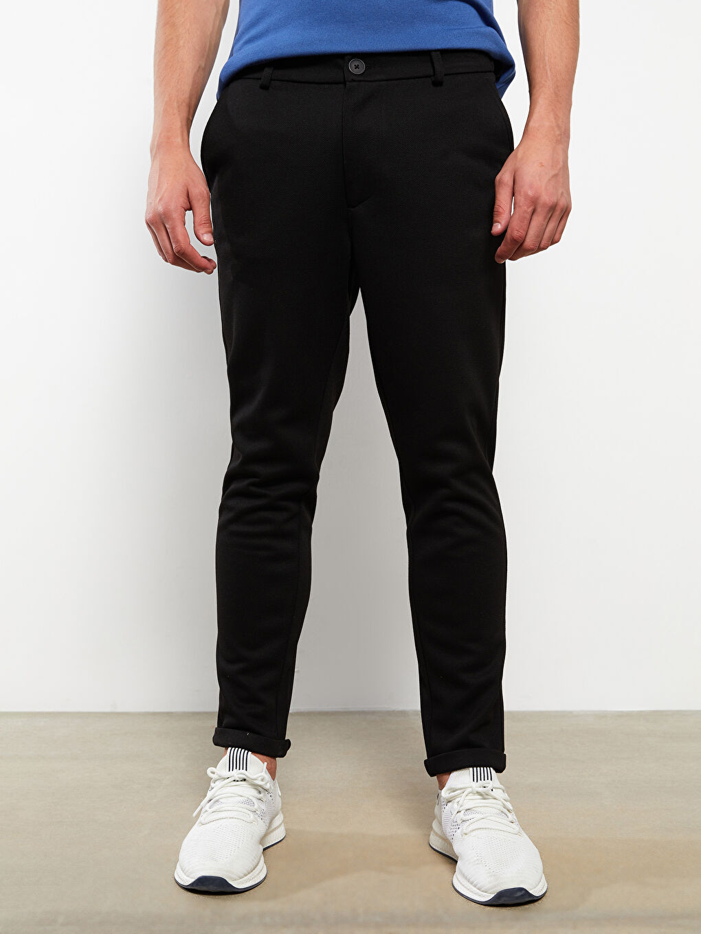 Siyah Slim Fit Erkek Pantolon-3