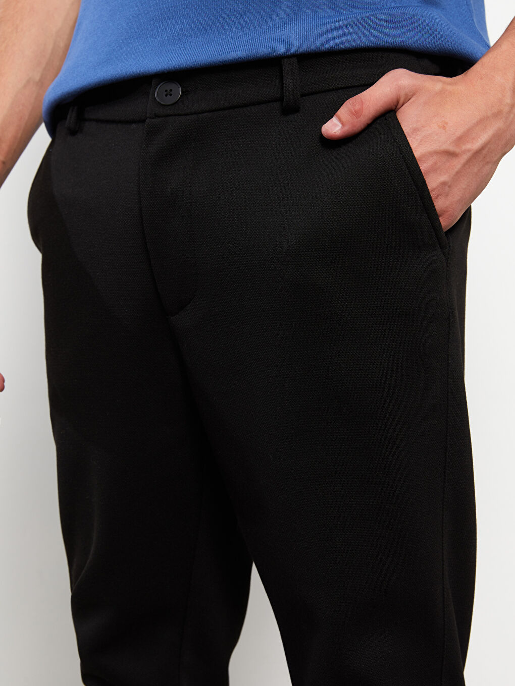 Siyah Slim Fit Erkek Pantolon-4