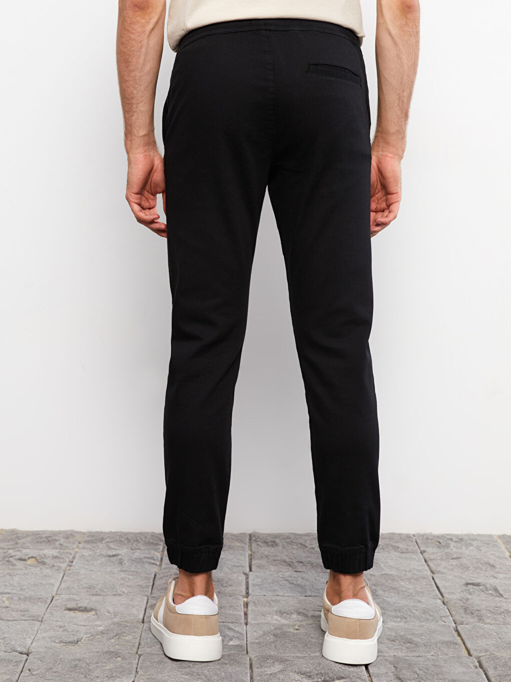 Slim Fit Twill Men's Trousers-4