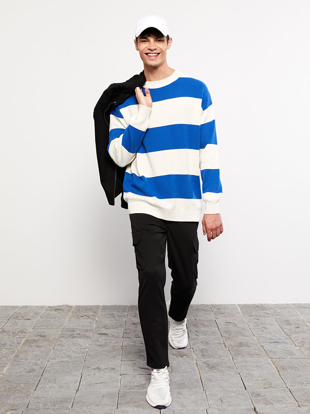 Siyah Slim Fit Erkek Kargo Pantolon