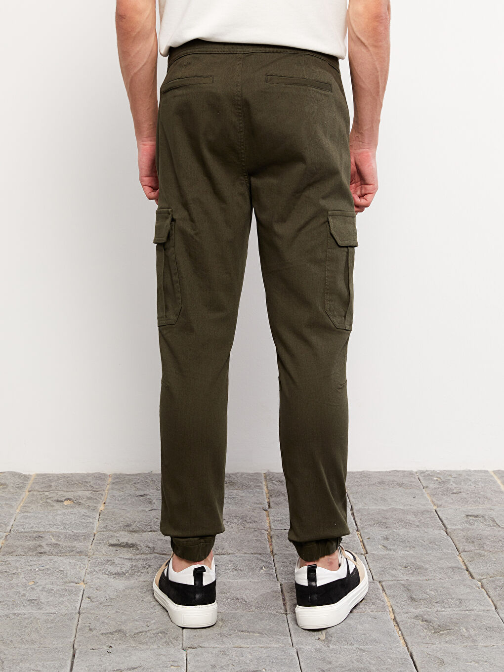 Брюки карго из твила слим-фит для мужчин-3
