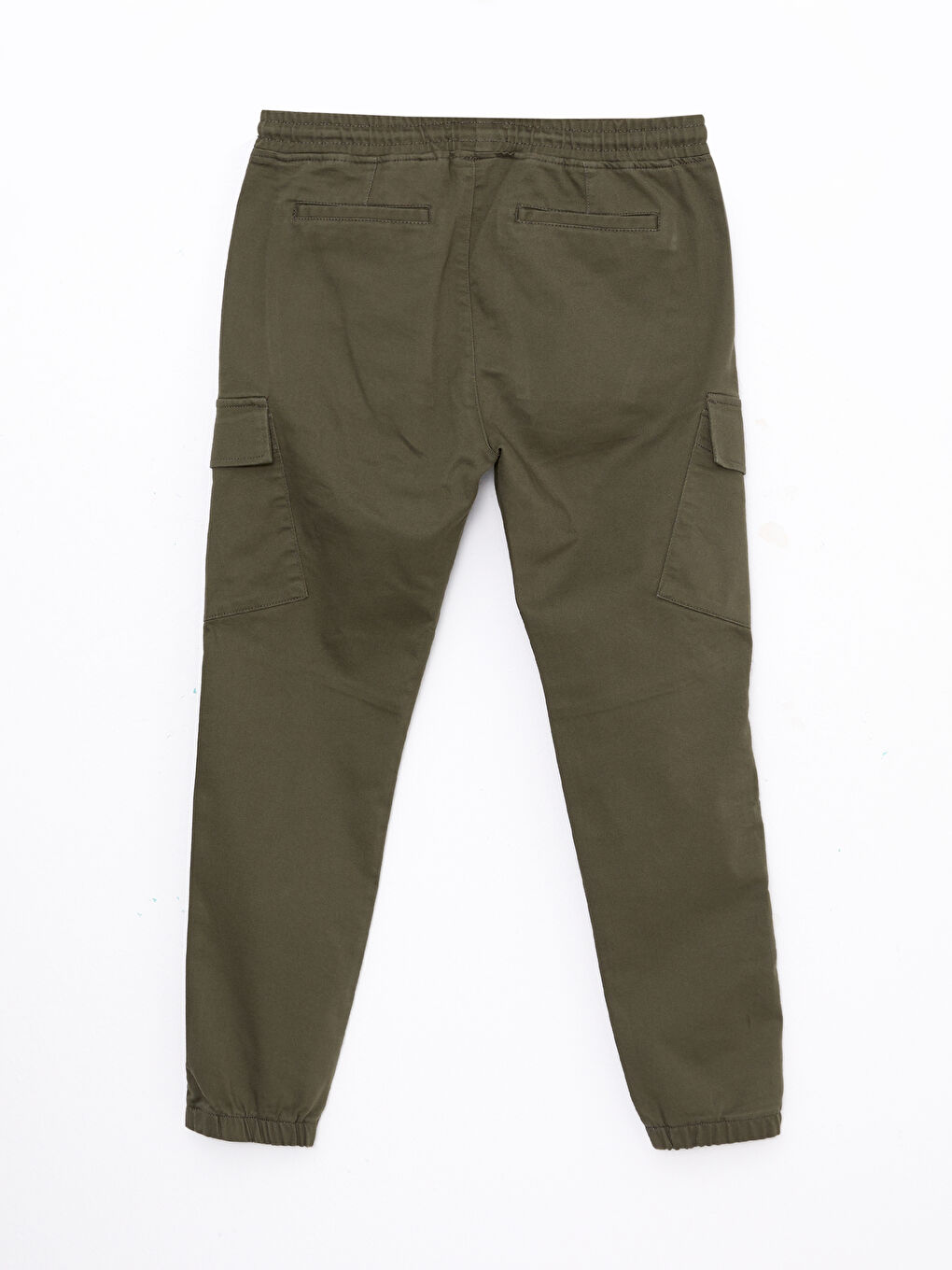 Haki Slim Fit Gabardin Erkek Kargo Pantolon-6