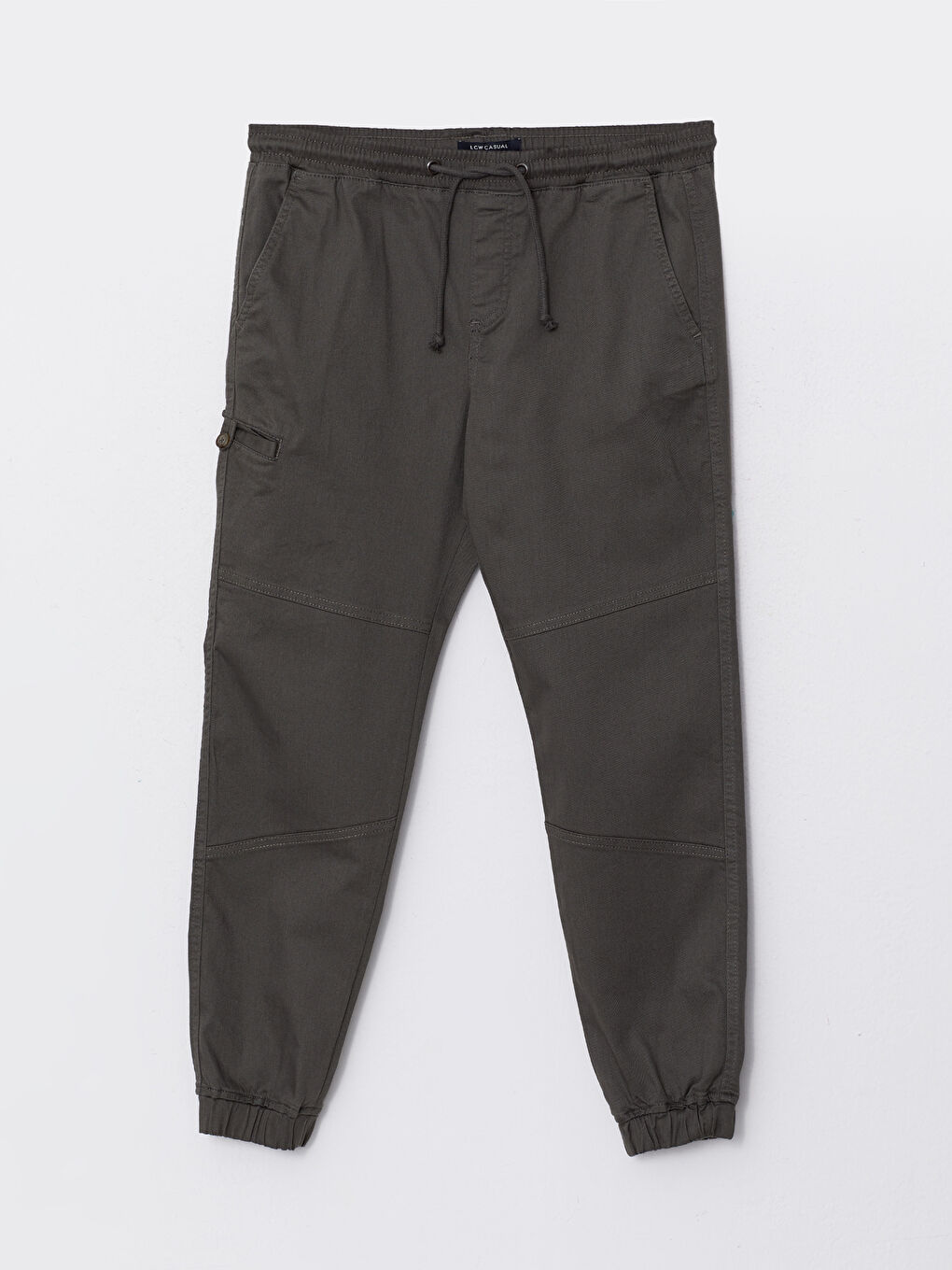 Haki Slim Fit Gabardin Erkek Jogger Pantolon-5