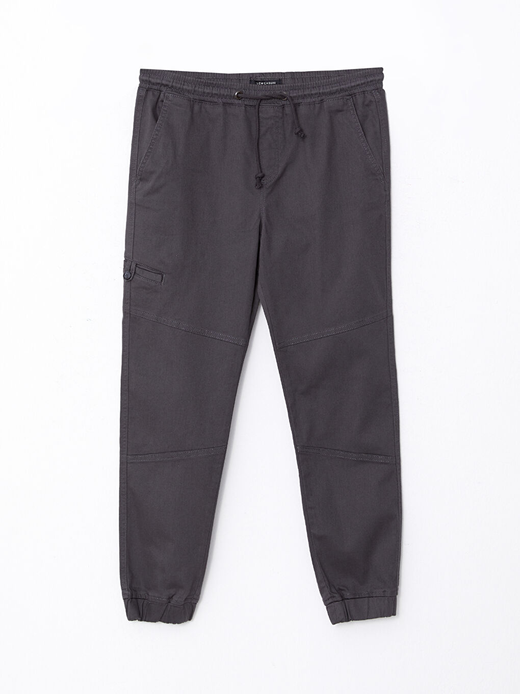 Schlank Geschnittene Twill Jogginghose für Herren-5