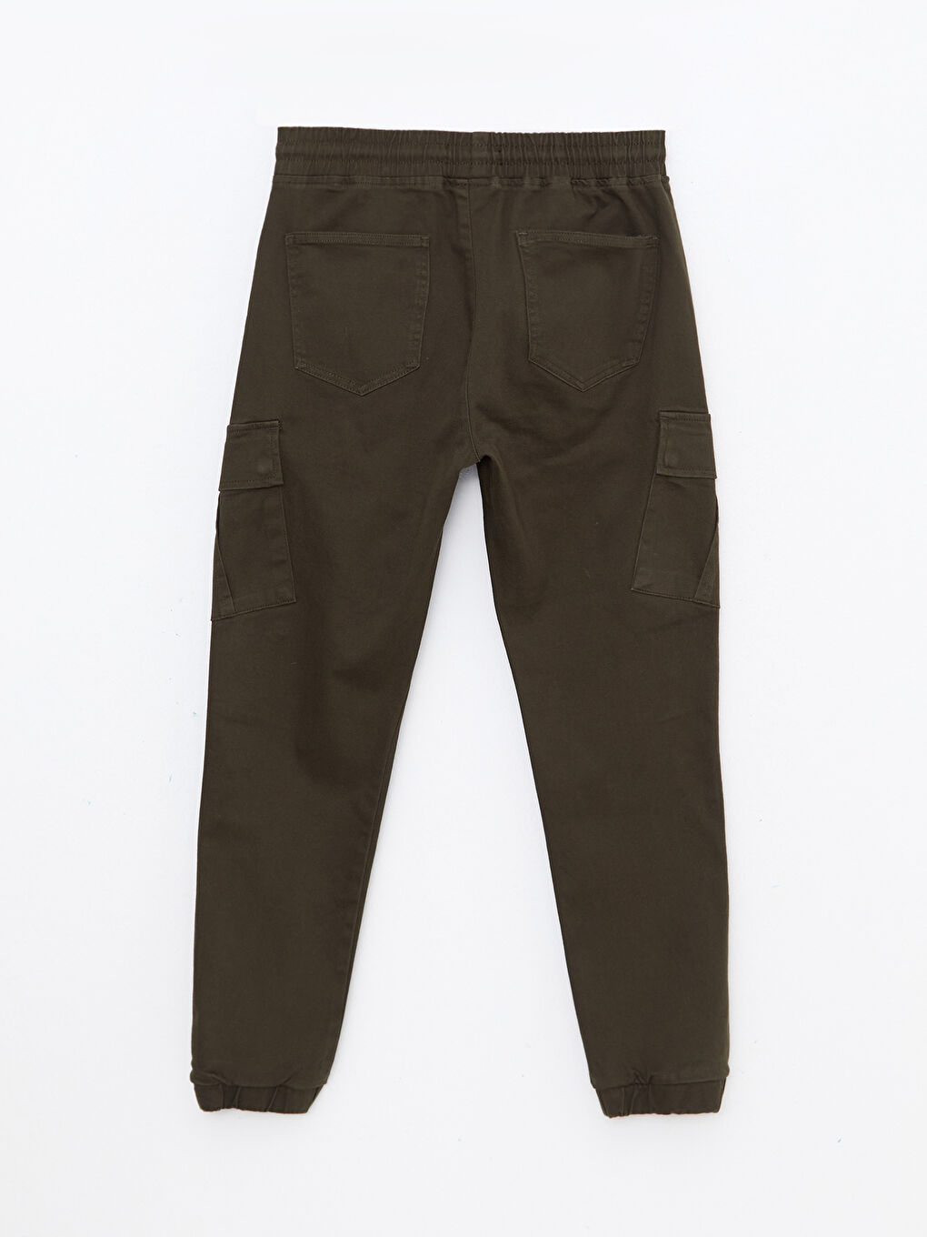 LCW Casual Koyu Haki Slim Fit Gabardin Erkek Jogger Pantolon - 6