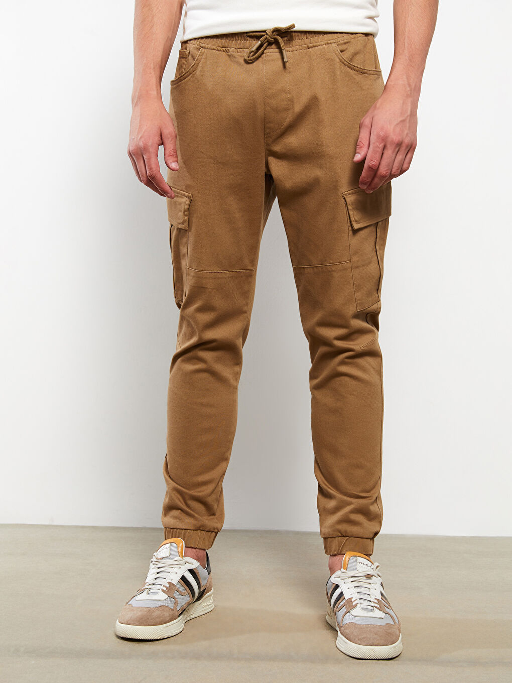 LCW Casual Kahverengi Slim Fit Gabardin Erkek Jogger Pantolon - 2