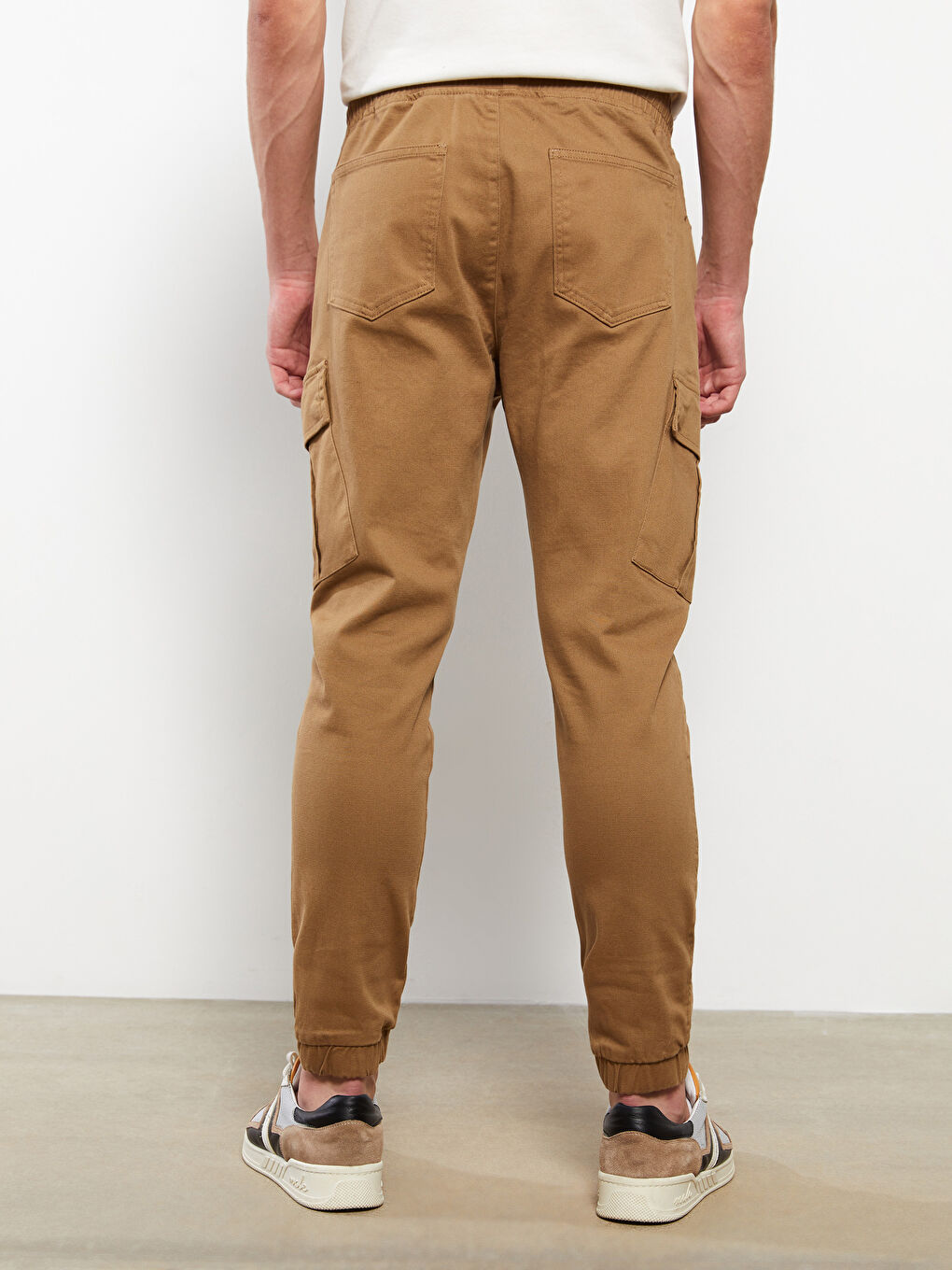 LCW Casual Kahverengi Slim Fit Gabardin Erkek Jogger Pantolon - 4