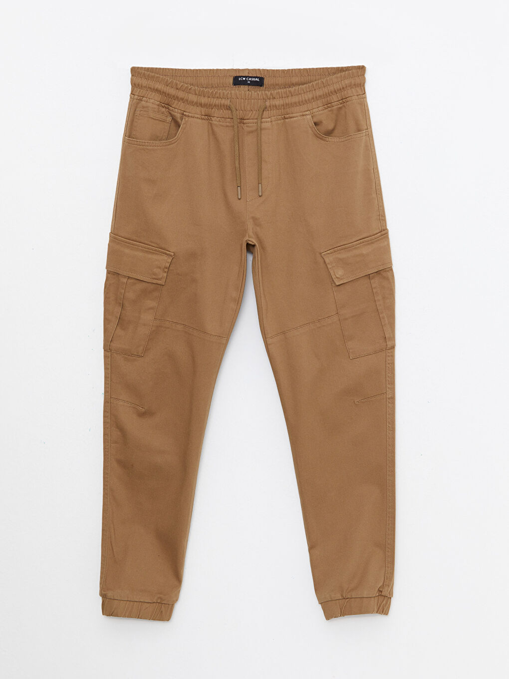 LCW Casual Kahverengi Slim Fit Gabardin Erkek Jogger Pantolon - 5