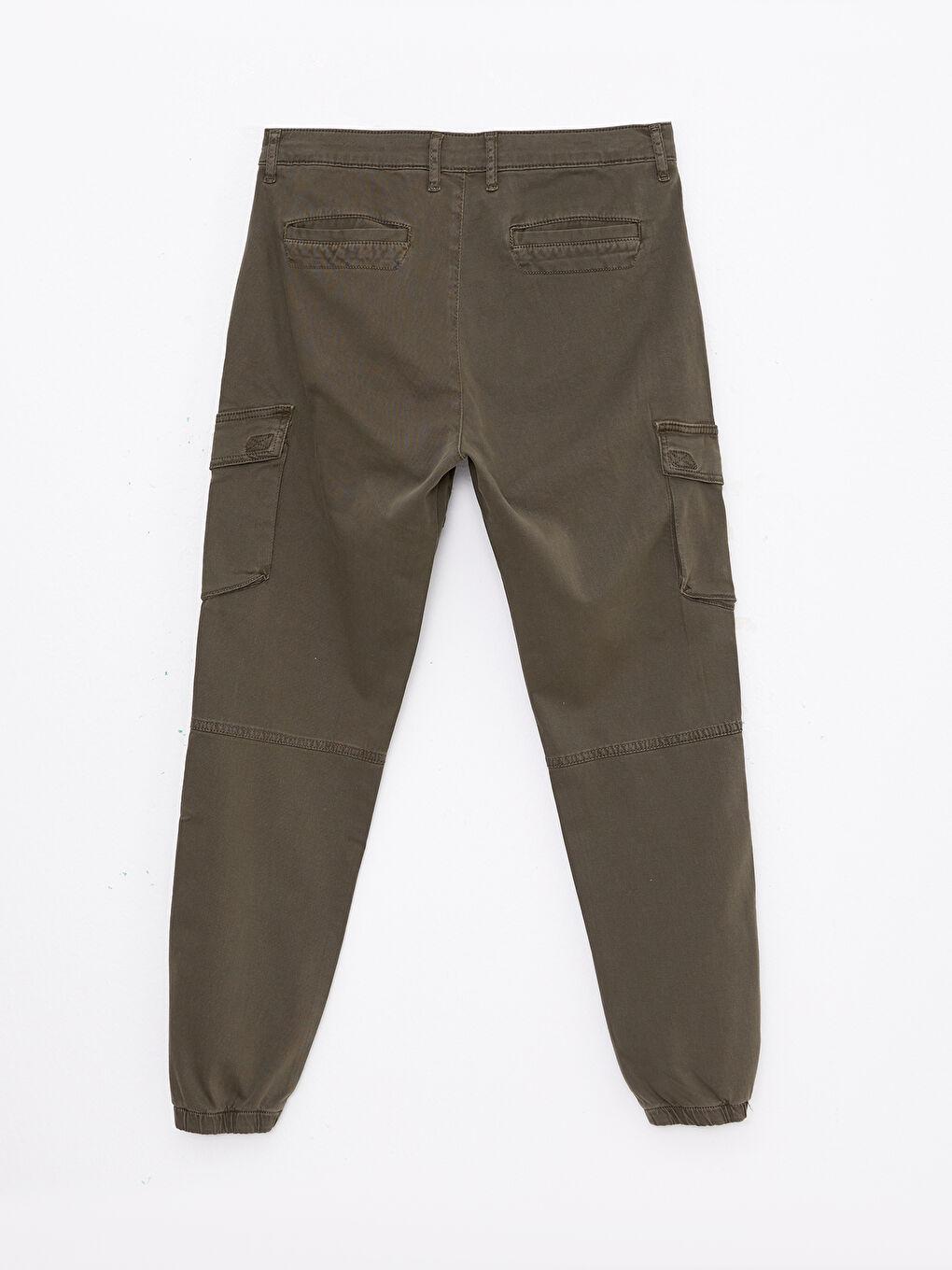 Haki Slim Fit Gabardin Erkek Kargo Pantolon-6