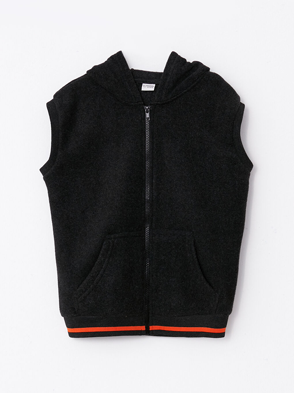 Жилет на молнии с капюшоном из флиса для мальчиков