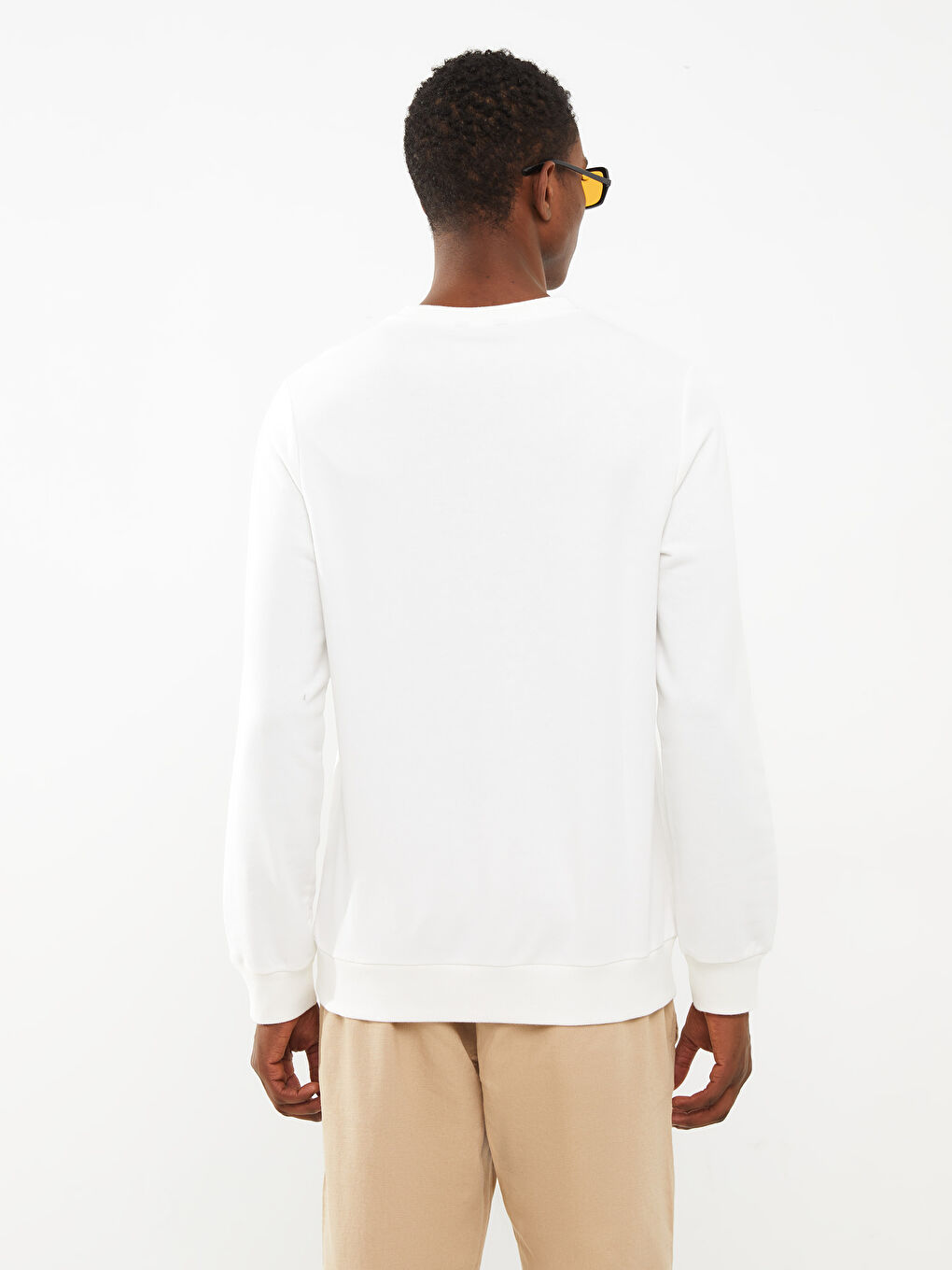 Crew Neck Long Sleeve Men's Sweatshirt -W26104Z8-R5B