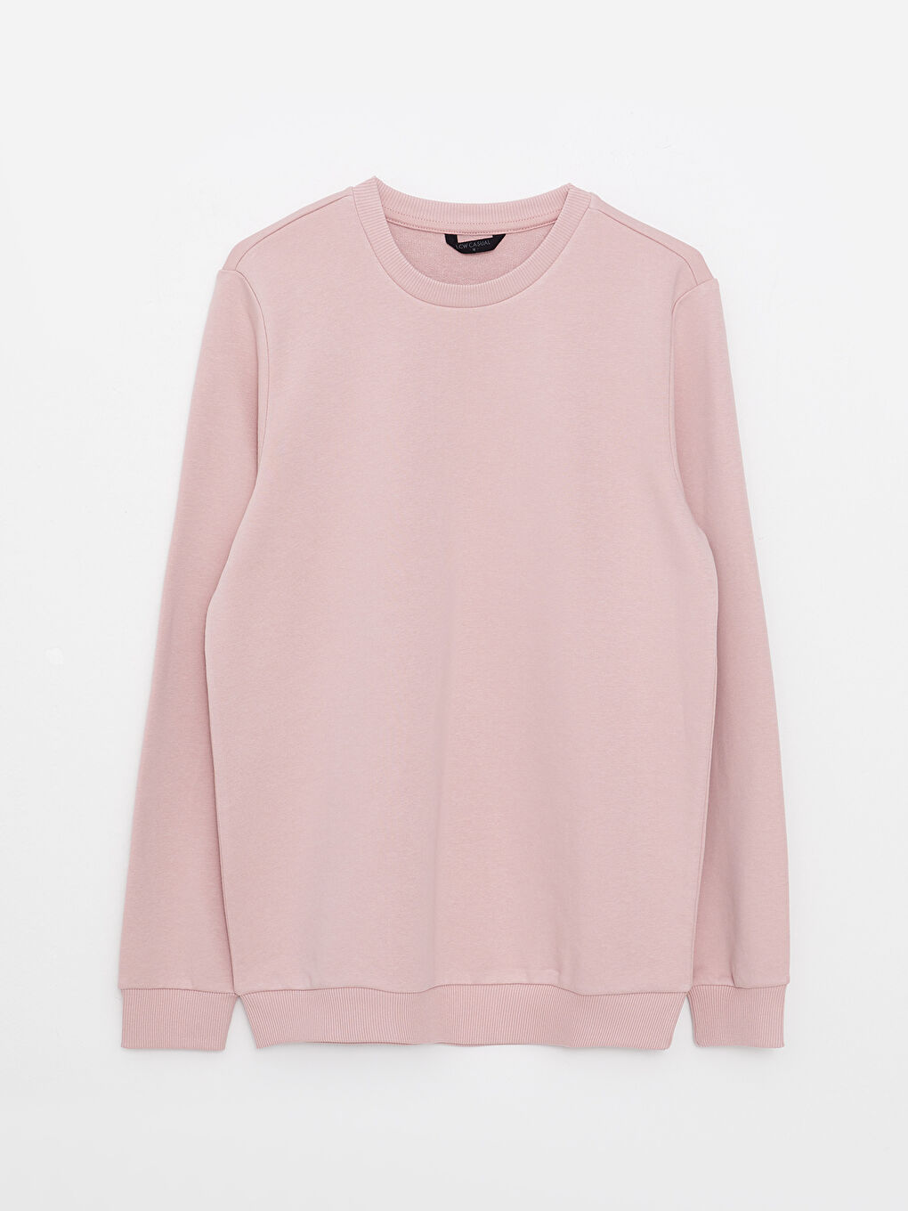 LCW Casual Pembe Bisiklet Yaka Uzun Kollu Erkek Sweatshirt - 5