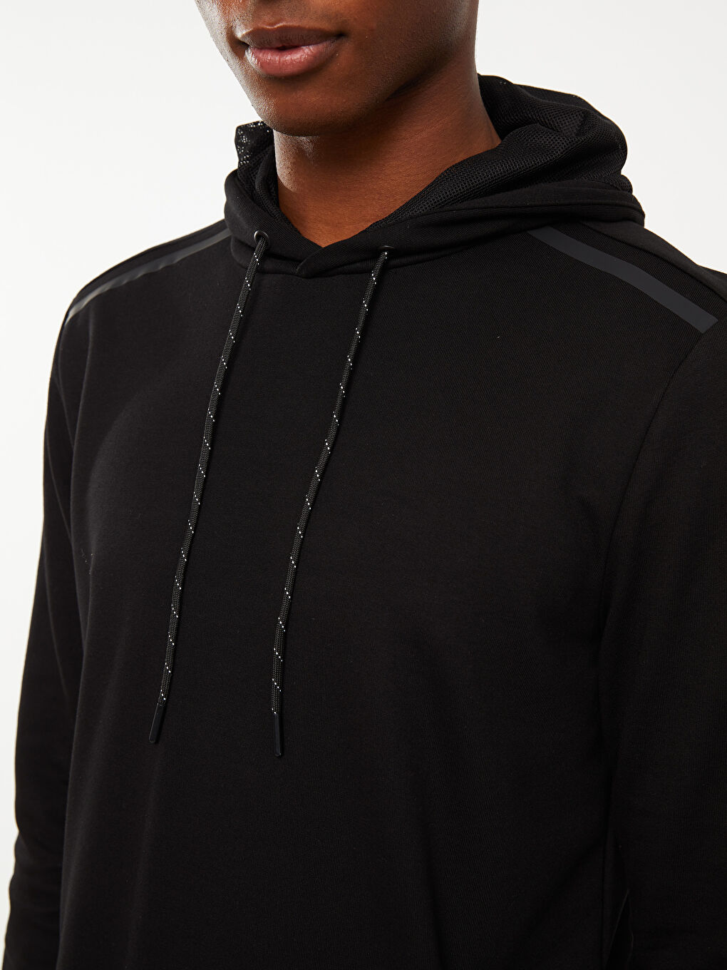 Xside Active Yeni Siyah Uzun Kollu Baskılı Erkek Hoodie - 3