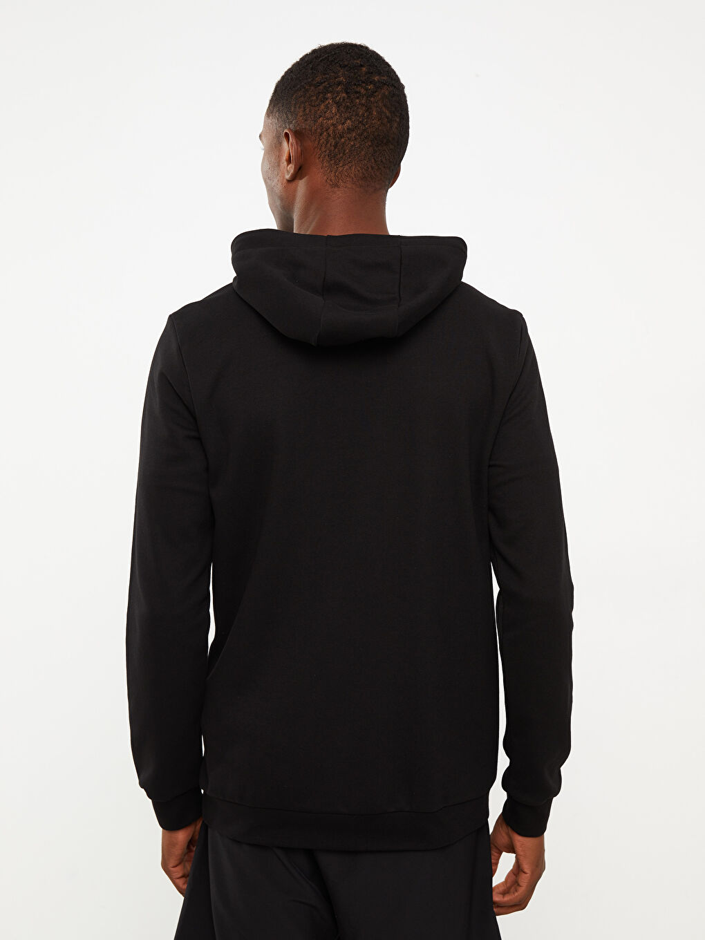 Xside Active Yeni Siyah Uzun Kollu Baskılı Erkek Hoodie - 4