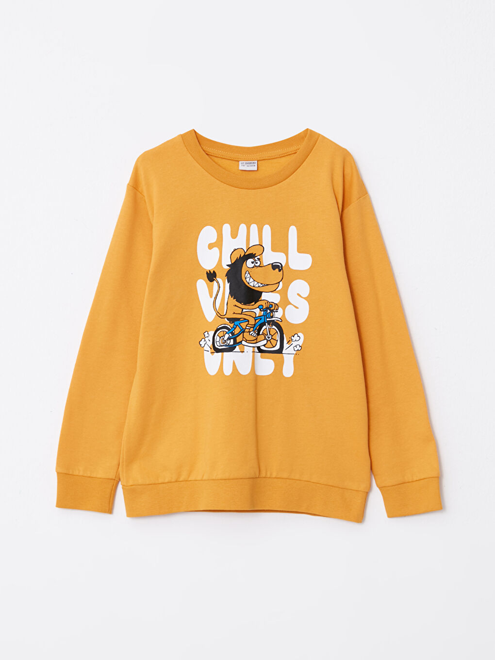LCW Kids Bisiklet Yaka Baskılı Uzun Kollu Erkek Çocuk Sweatshirt -W26112Z4-FGJ