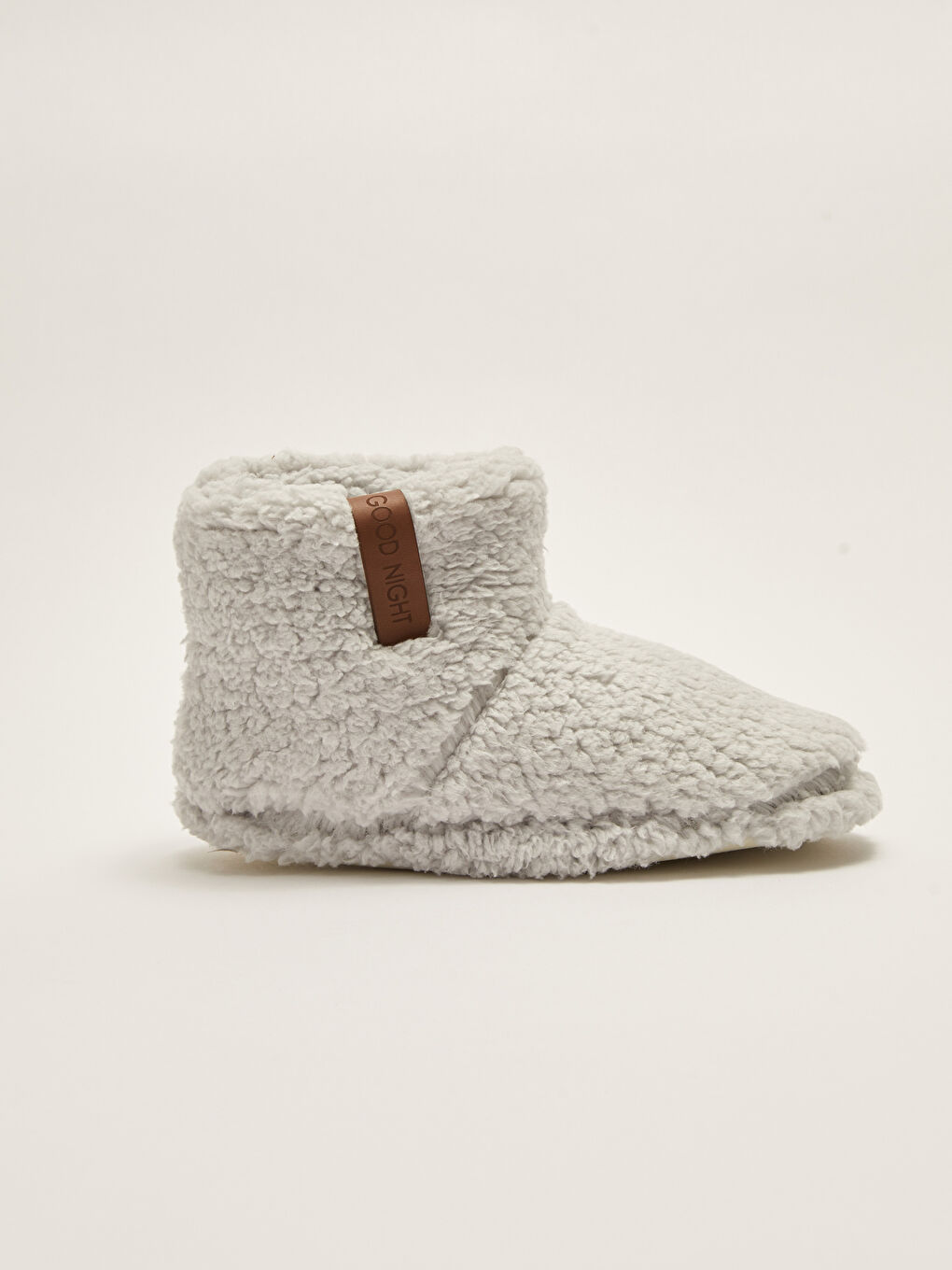 Gri Pelüş Kadın Ev Botu-1